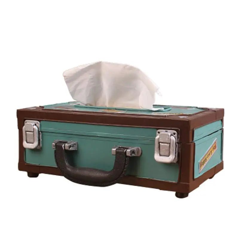 Retro Radio Shape Tissue Paper Box Napkin Storage Box Container Paper Towel Holder Paper Towel Holder Case for Home Bar Office - ADFIRE