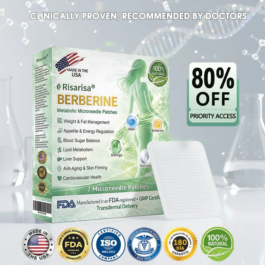 ⏳ Limited-time offer | Risarisa® BERBERINE ❤️ Nano Patch Solution A comprehensive, pain-free, and non-exhausting approach to support obesity, fatty liver, high blood pressure, inflammation, and joint pain — all in one protocol.🍃🎑🪴🌱