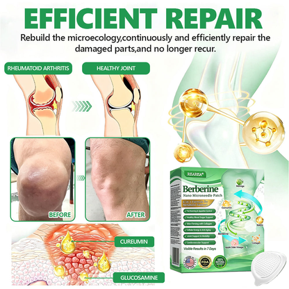 Official Store | 🎗️ RISARISA® 6-in-1 Berberine Nano Microneedle Patch with NAD+ & Moringa · Daily Use · Visible Results in 7 Days · Supports Metabolism, Energy & Joints