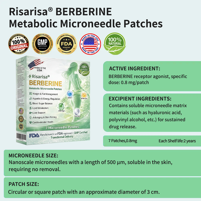⏳ Limited-time offer | Risarisa® BERBERINE ❤️ Nano Patch Solution A comprehensive, pain-free, and non-exhausting approach to support obesity, fatty liver, high blood pressure, inflammation, and joint pain — all in one protocol.🍃🎑🪴🌱