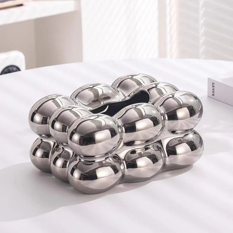 Ceramic Tissue Box Cotton Candy Drawer Napkin Carton Paper Towel Holder Drawer Tray Household Storage Dining Table Tissue Box - ADFIRE