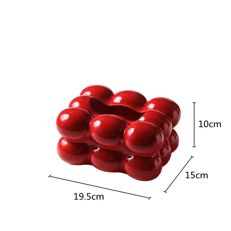 Ceramic Tissue Box Cotton Candy Drawer Napkin Carton Paper Towel Holder Drawer Tray Household Storage Dining Table Tissue Box - ADFIRE