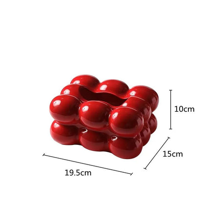 Ceramic Tissue Box Cotton Candy Drawer Napkin Carton Paper Towel Holder Drawer Tray Household Storage Dining Table Tissue Box - ADFIRE