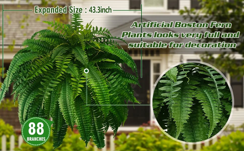 Last Day 75% OFF - UV Resistant Lifelike Artificial Boston Fern - ADFIRE