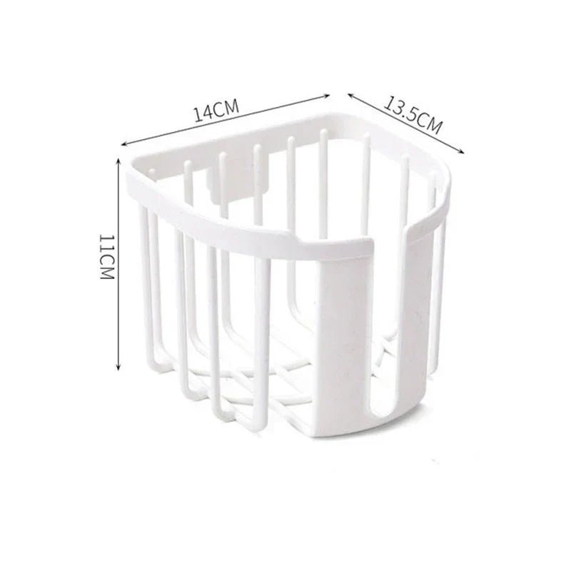 Punch - Free Toilet Paper Shelf Bathroom Kitchen Tissue Box Wall - Mounted Sticky Paper Storage Box Toilet Paper Holder Roll Paper - ADFIRE